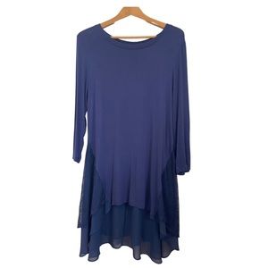 Logo By Lori Goldstein Women's Lori Goldstein Knit Top Embroidered Mesh A258918